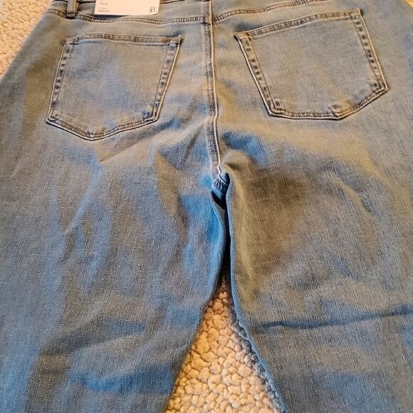 Loft The Girlfriend Mid Rise Curvy Sz 31R/12 Blue Jeans - Picture 9 of 10